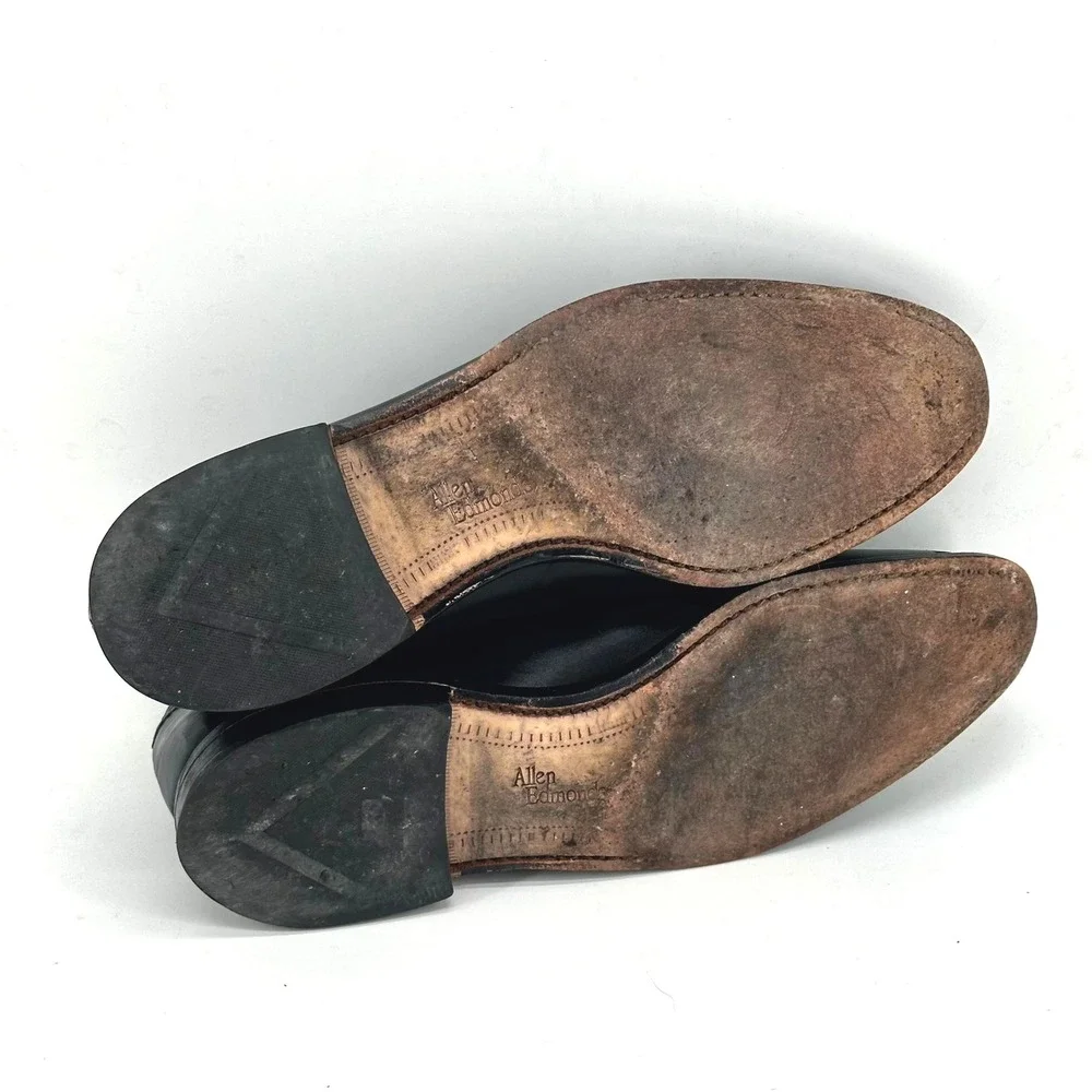 Allen Edmonds LaSalle Shoes 4308 Split Toe Derby Black Leather Blucher Mens 10 D